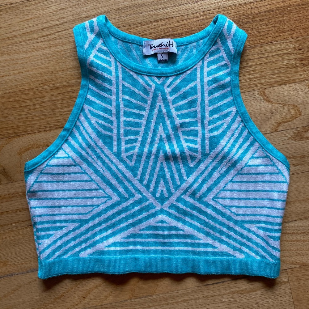 NWOT Nasty Gal Aztec Racerback Cropped Tank